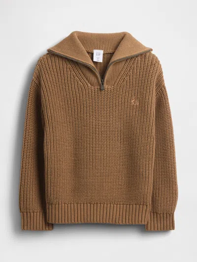 Gap Baby & Toddler Quarter-zip Sweater In Brown