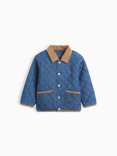 Gap Baby & Toddler Quilted Denim Jacket In Blue