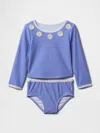 Gap Baby & Toddler Rash Guard Swim Two-piece In Daisy Blue