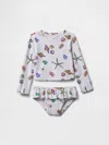 Gap Baby & Toddler Rash Guard Swim Two-piece In Off White