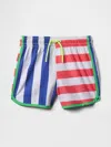 Gap Baby & Toddler Recycled Dolphin Hem Swim Trunks In Colorblock