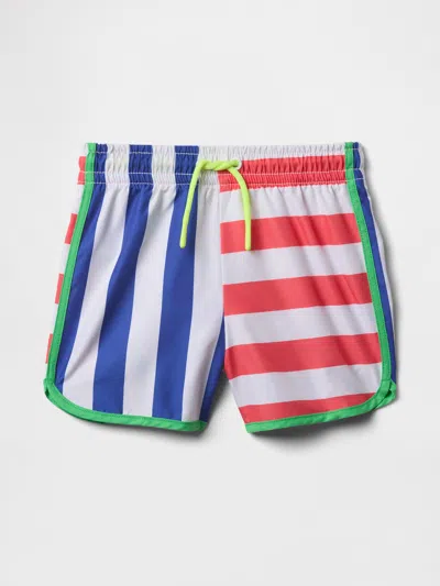 Gap Baby & Toddler Recycled Dolphin Hem Swim Trunks In Colorblock