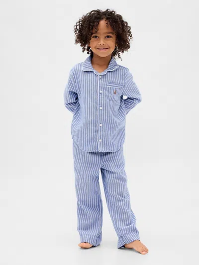 Gap Kids' Baby & Toddler Recycled Flannel Pj Set In Blue