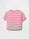 Gap Baby & Toddler Relaxed Stripe T-shirt In Coral Frost