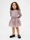 Gap Baby & Toddler Rib & Tulle Outfit Set In Pink