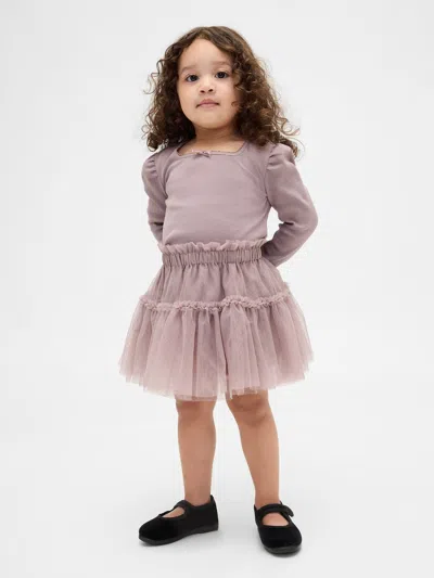 Gap Baby & Toddler Rib & Tulle Outfit Set In Pink