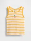 Gap Baby & Toddler Rib Graphic Tank Top In Banana