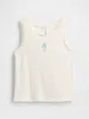 Gap Baby & Toddler Rib Graphic Tank Top In Off White