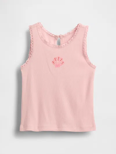 Gap Baby & Toddler Rib Graphic Tank Top In Pink