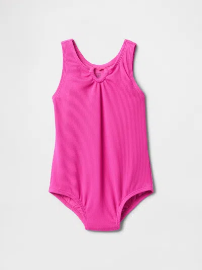 Gap Baby & Toddler Rib One-piece Swimsuit In Standout Pink