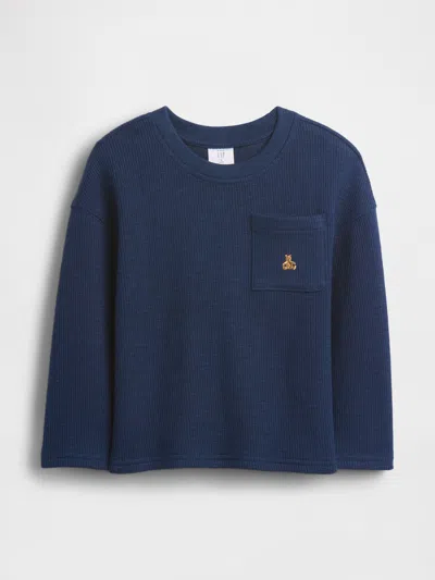 Gap Baby & Toddler Rib Pocket T-shirt In Blue