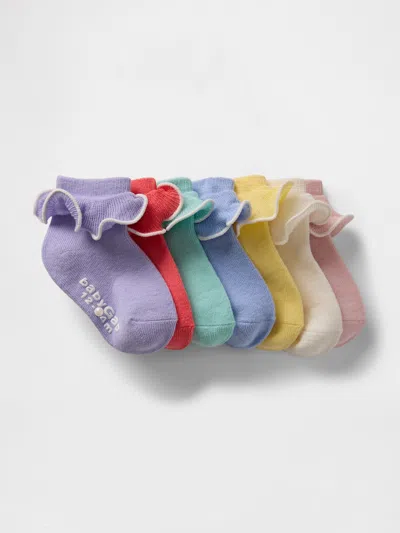 Gap Baby & Toddler Ruffle Ankle Socks (7-pack) In Multi