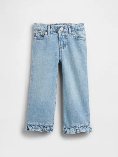 Gap Baby & Toddler Ruffle-hem Stride Jeans In Blue