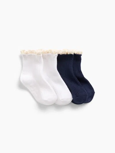 Gap Baby & Toddler Ruffle Rib Socks (2-pack) In Gold