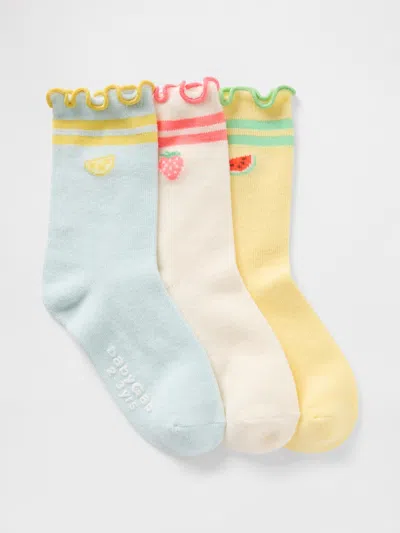 Gap Baby & Toddler Ruffled Crew Socks (3-pack) In Multi