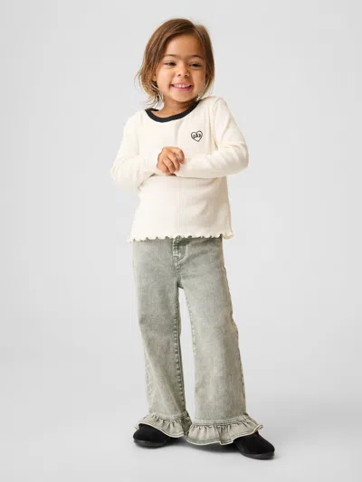 Gap Baby & Toddler Ruffle-hem Stride Jeans In Sage Green