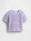 Gap Baby & Toddler Scalloped Mixed-stitch Sweater In Purple
