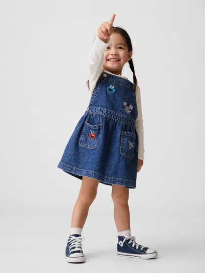 Gap Baby & Toddler Sesame Street Denim Skirtall In Blue