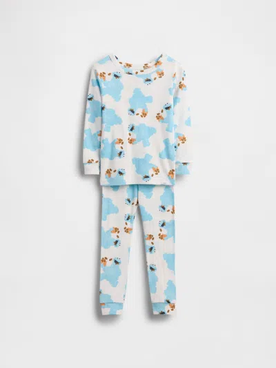 Gap Kids' Baby & Toddler Sesame Street Organic Brushed Cotton Pj Set In Blue