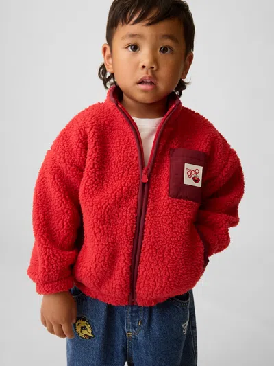 Gap Baby & Toddler Sesame Street Sherpa Zip Jacket In Red