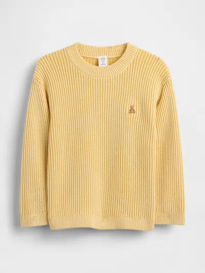 Gap Baby & Toddler Shaker-stitch Sweater In Yellow