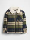 Gap Baby & Toddler Sherpa-lined Flannel Shirt Jacket In Green