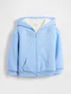 Gap Baby & Toddler Sherpa-lined Sequin Zip Hoodie In Blue