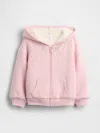 Gap Baby & Toddler Sherpa-lined Sequin Zip Hoodie In Pink