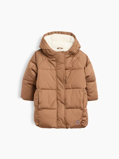 Gap Baby & Toddler Sherpa-lined Heavyweight Puffer Coat In Brown