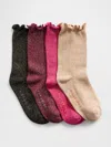 Gap Baby & Toddler Shimmer Crew Socks (4-pack) In Multi