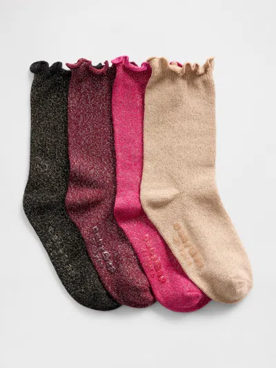 Gap Baby & Toddler Shimmer Crew Socks (4-pack) In Multi