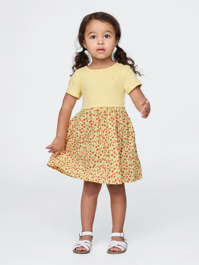 Gap Baby & Toddler Skater Dress In Pale Banana Yellow