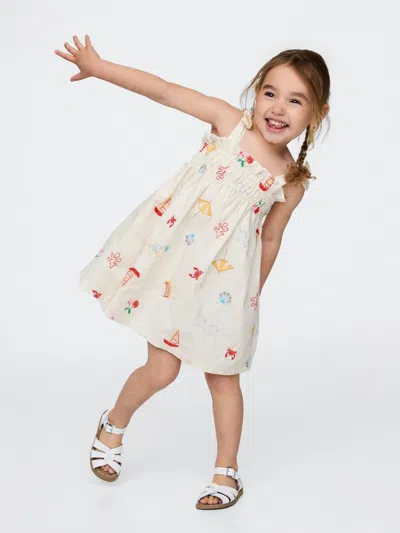 Gap Baby & Toddler Smocked Bow-strap Dress In White