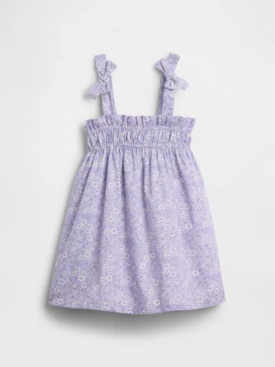 Gap Baby & Toddler Smocked Bow-strap Dress In Purple