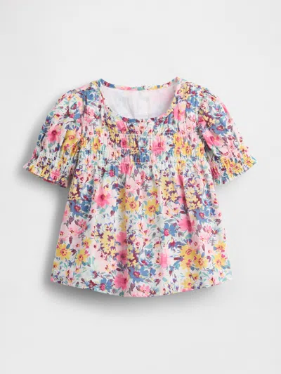 Gap Baby & Toddler Smocked Floral Top In Multi
