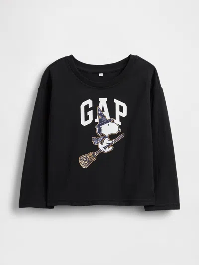 Gap Baby & Toddler Snoopy Halloween Logo T-shirt In Black