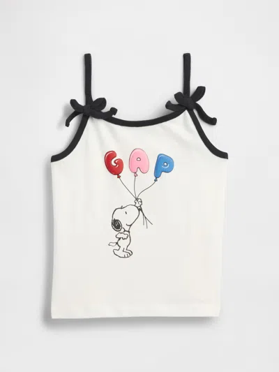 Gap Baby & Toddler Snoopy Logo Bow Cami In White