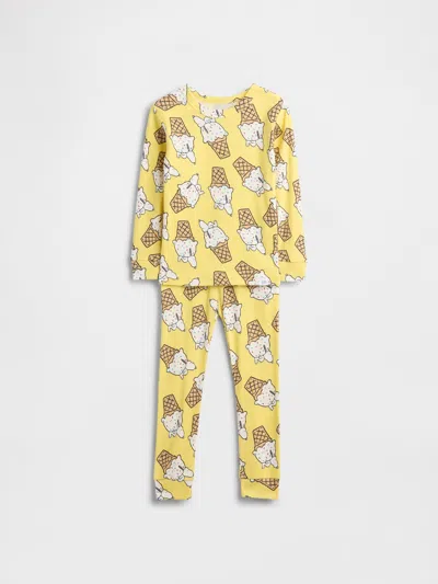 Gap Kids' Baby & Toddler Snoopy Organic Brushed Cotton Pj Set In Blue