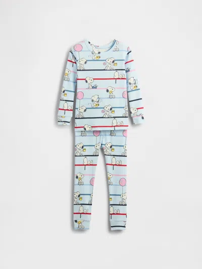 Gap Kids' Baby & Toddler Snoopy Organic Brushed Cotton Pj Set In Blue