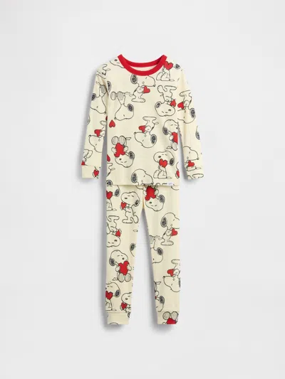 Gap Kids' Baby & Toddler Snoopy Organic Brushed Cotton Pj Set In Green