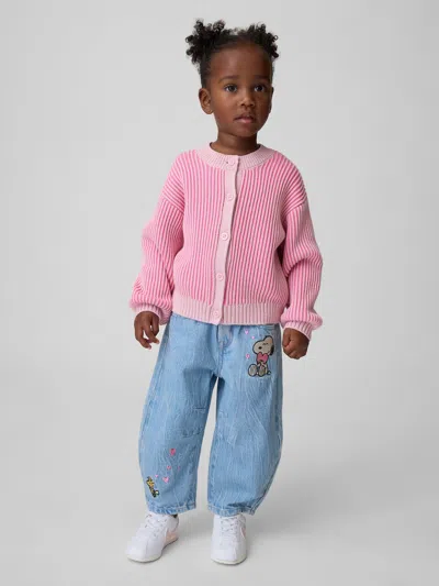 Gap Baby & Toddler Snoopy Pull-on Horseshoe Jeans In Blue