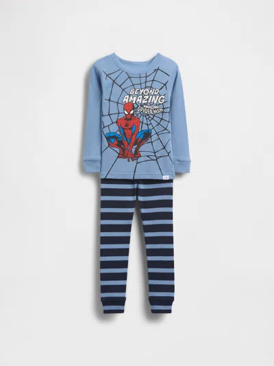 Gap Baby & Toddler Spider-man Organic Brushed Cotton Pj Set In Blue