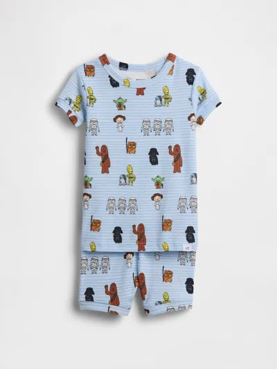 Gap Baby & Toddler Star Wars Organic Brushed Cotton Pj Shorts Set In Blue
