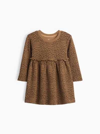 Gap Baby & Toddler Sweatshirt Dress In Leopard