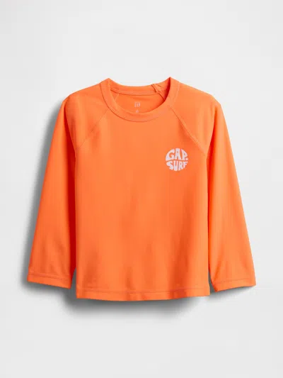 Gap Baby & Toddler Swim Rash Guard In Orange