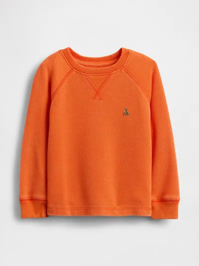 Gap Baby & Toddler Textured Crewneck In Orange