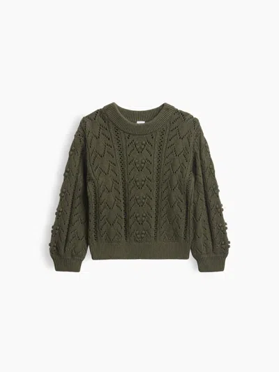 Gap Baby & Toddler Textured Crewneck Sweater In Green