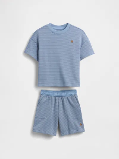 Gap Baby & Toddler Textured Stripe Outfit Set In Blue
