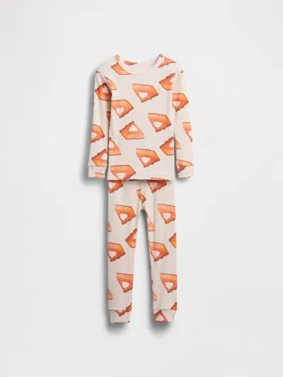 Gap Kids' Baby & Toddler Thanksgiving Organic Brushed Cotton Pj Set In Brown