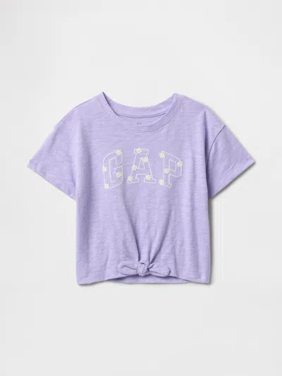 Gap Baby & Toddler Tie-front Logo T-shirt In Warm Violet